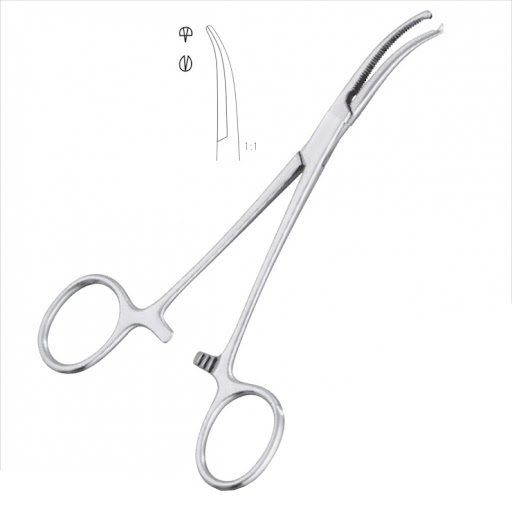 Mosquito Haemostatic Forceps 11.30m, 4.5″ Curved Serrated