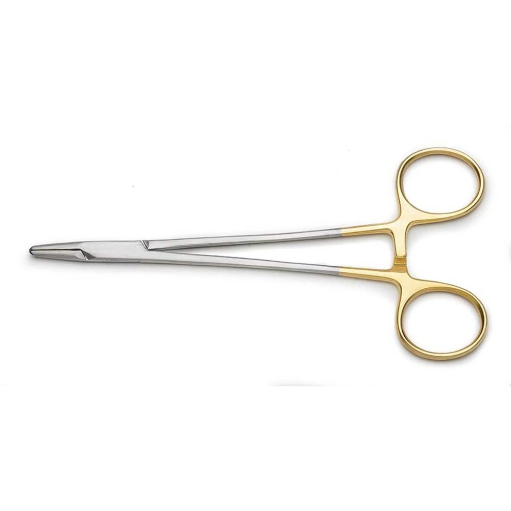 Crile Wood Needle Holder Solid Serrated 15.2 Cm 6″